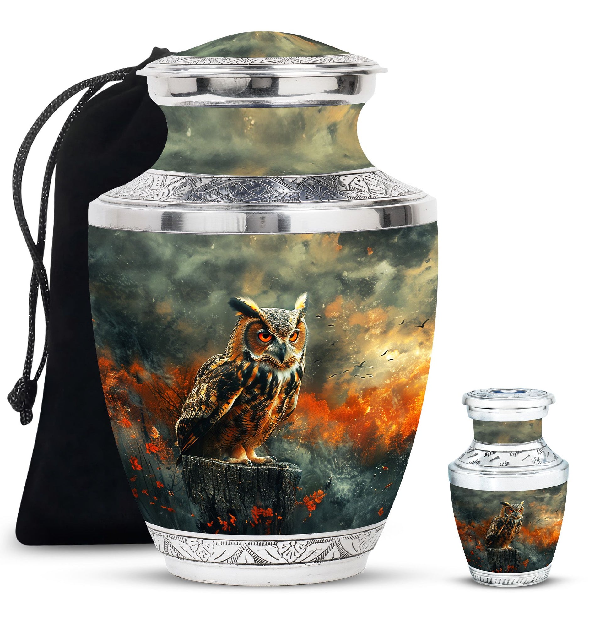 Owl Mini Urns For Ashes Funeral, Ashes Cremation Urn For Ashes