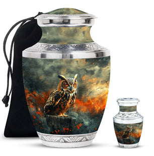 Owl Mini Urns For Ashes Funeral, Ashes Cremation Urn For Ashes