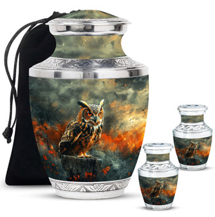 Owl Mini Urns For Ashes Funeral, Ashes Cremation Urn For Ashes