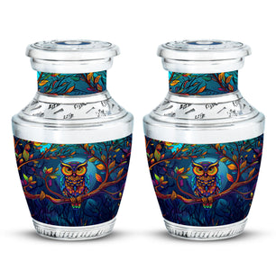 Owl Decorative Urns Funeral, Ashes Memorial Urn