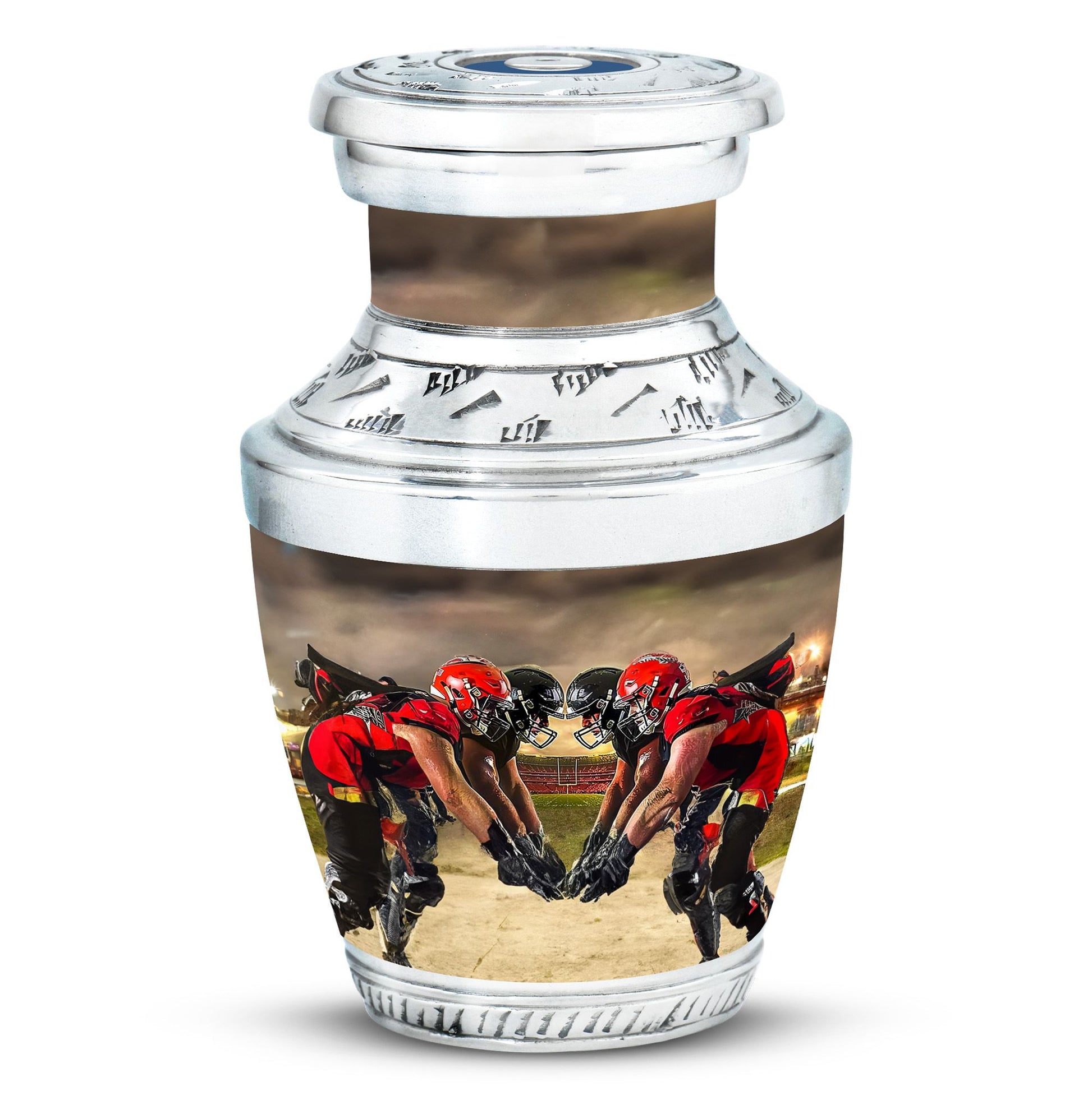 Football Small Urn For Ashes Teardrop, Heart Cremation Urn