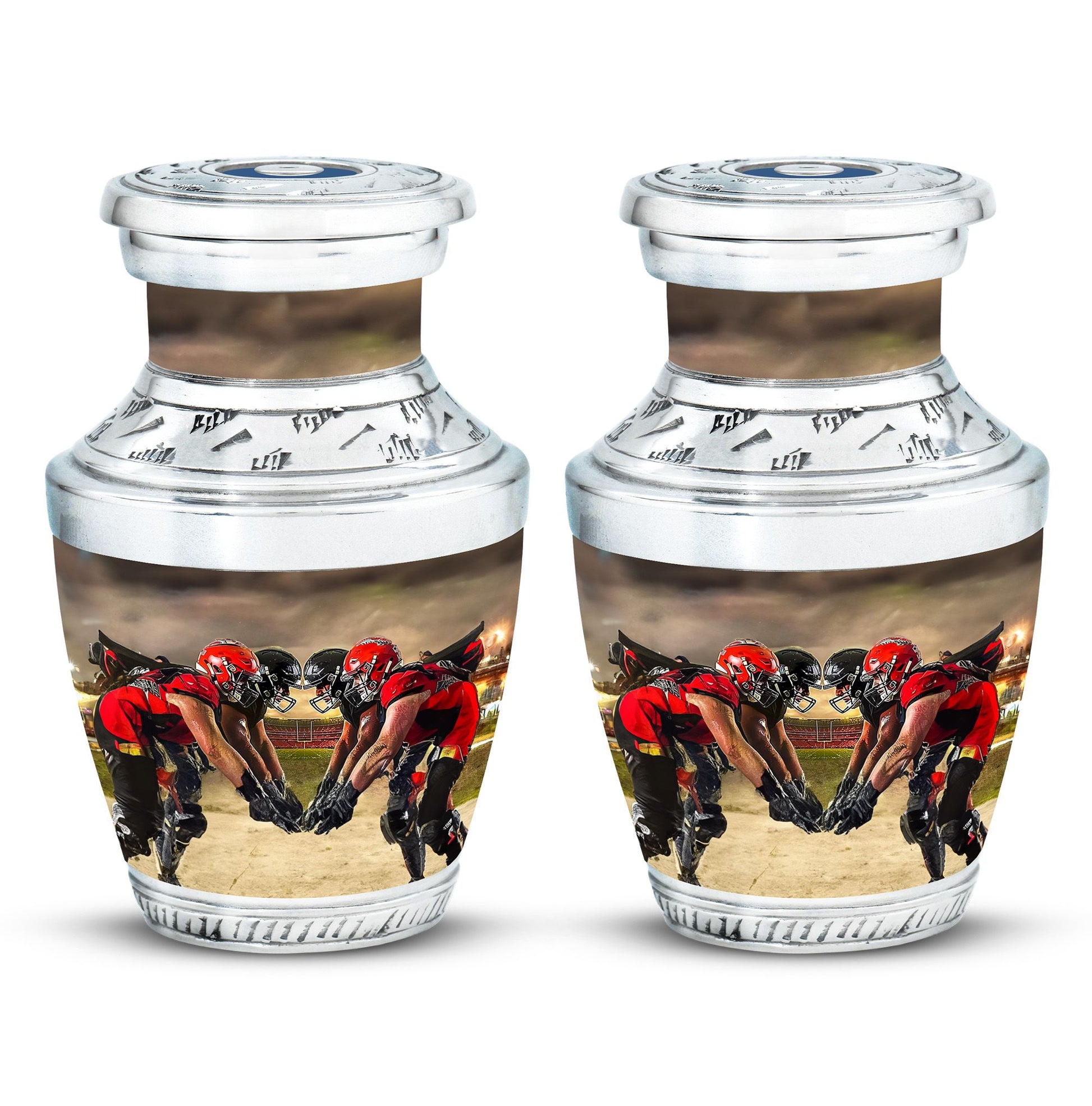 Football Small Urn For Ashes Teardrop, Heart Cremation Urn
