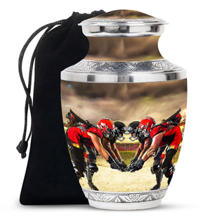 Football Small Urn For Ashes Teardrop, Heart Cremation Urn