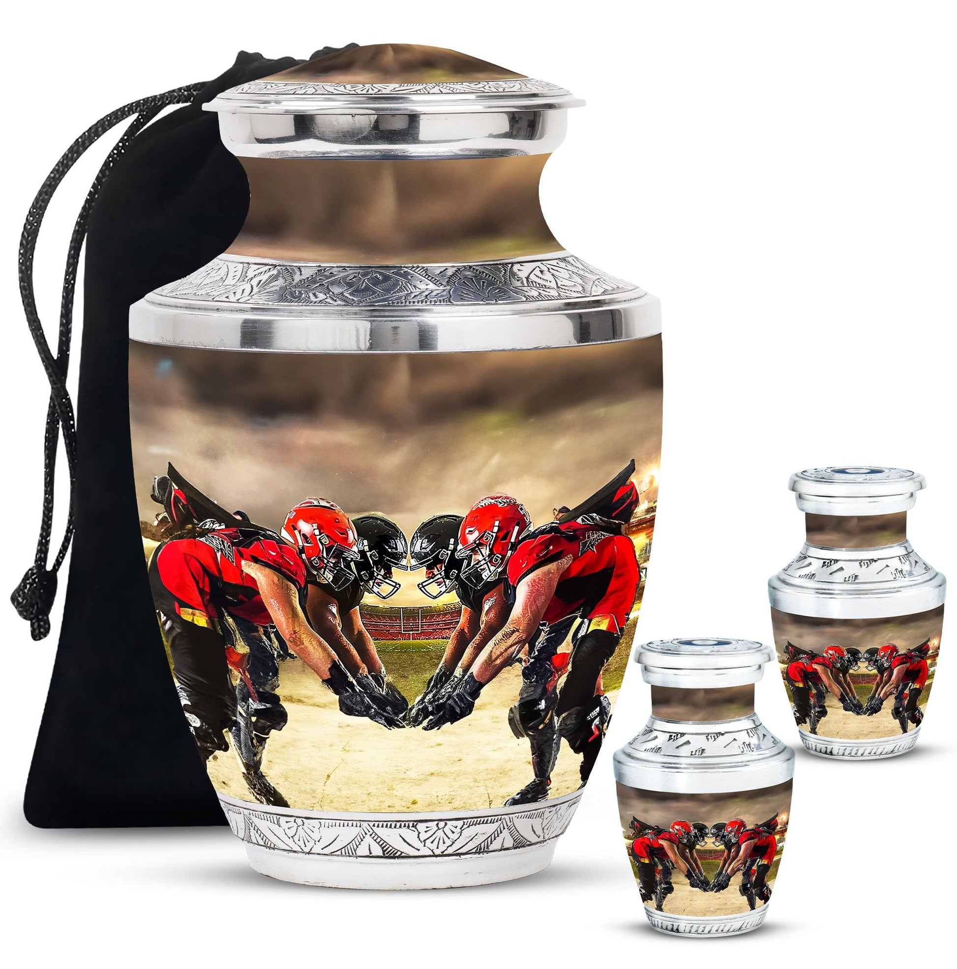 Football Small Urn For Ashes Funeral, Ashes Cremation Urn