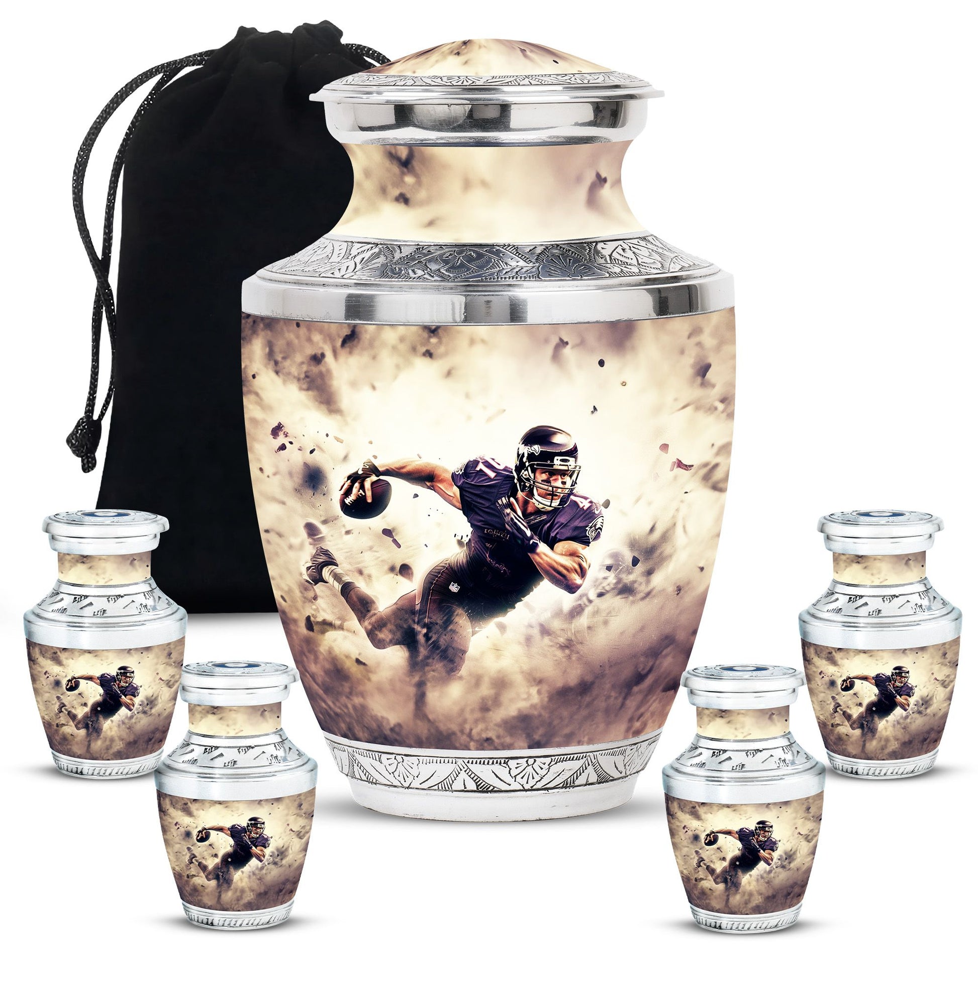Football Large Urns For Human Ashes Funeral, Ashes Memorial Urn