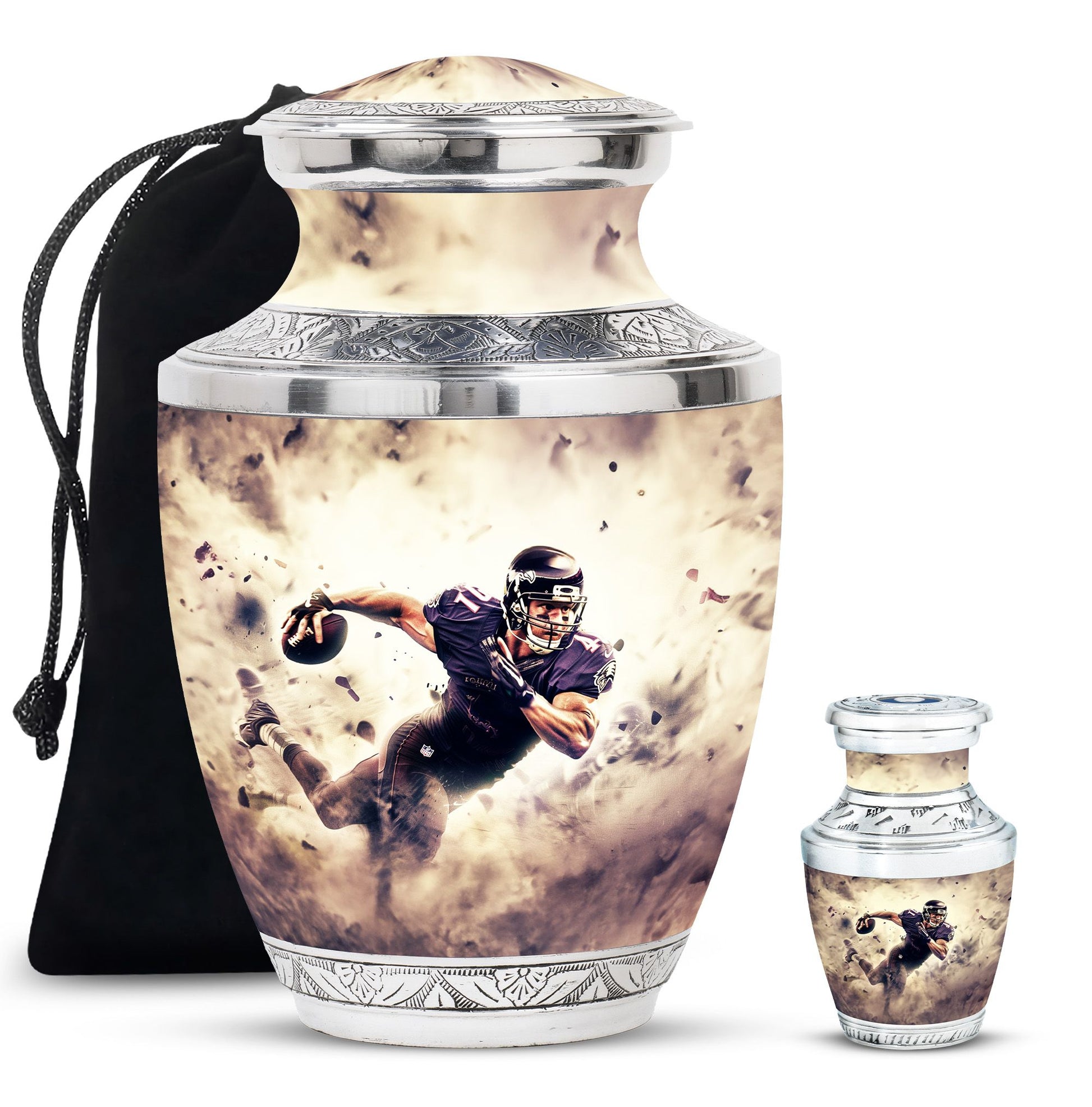 Football Large Urns For Human Ashes Funeral, Ashes Memorial Urn