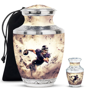 Football Large Urns For Human Ashes Funeral, Ashes Memorial Urn