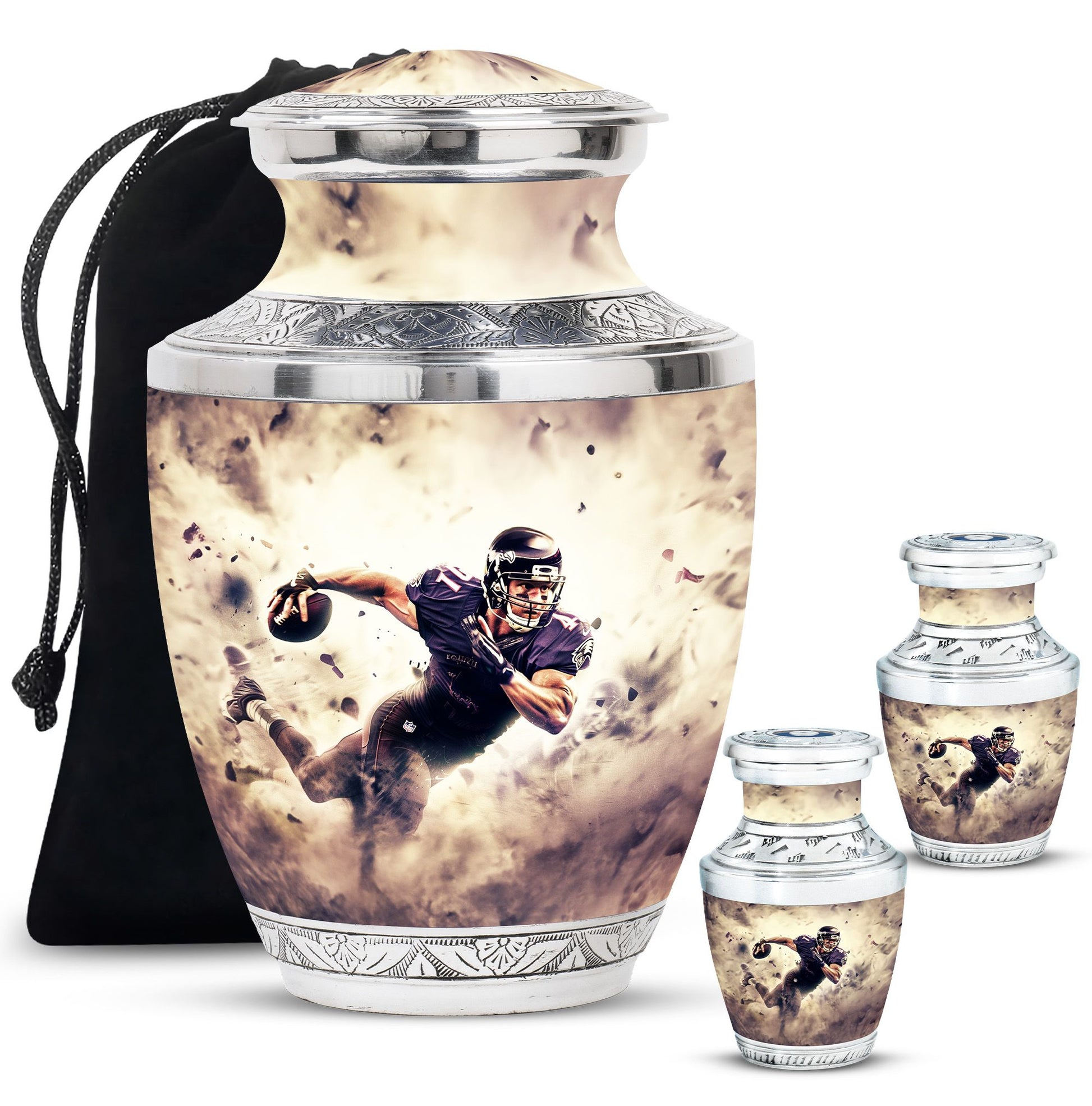 Football Large Urns For Human Ashes Funeral, Ashes Memorial Urn