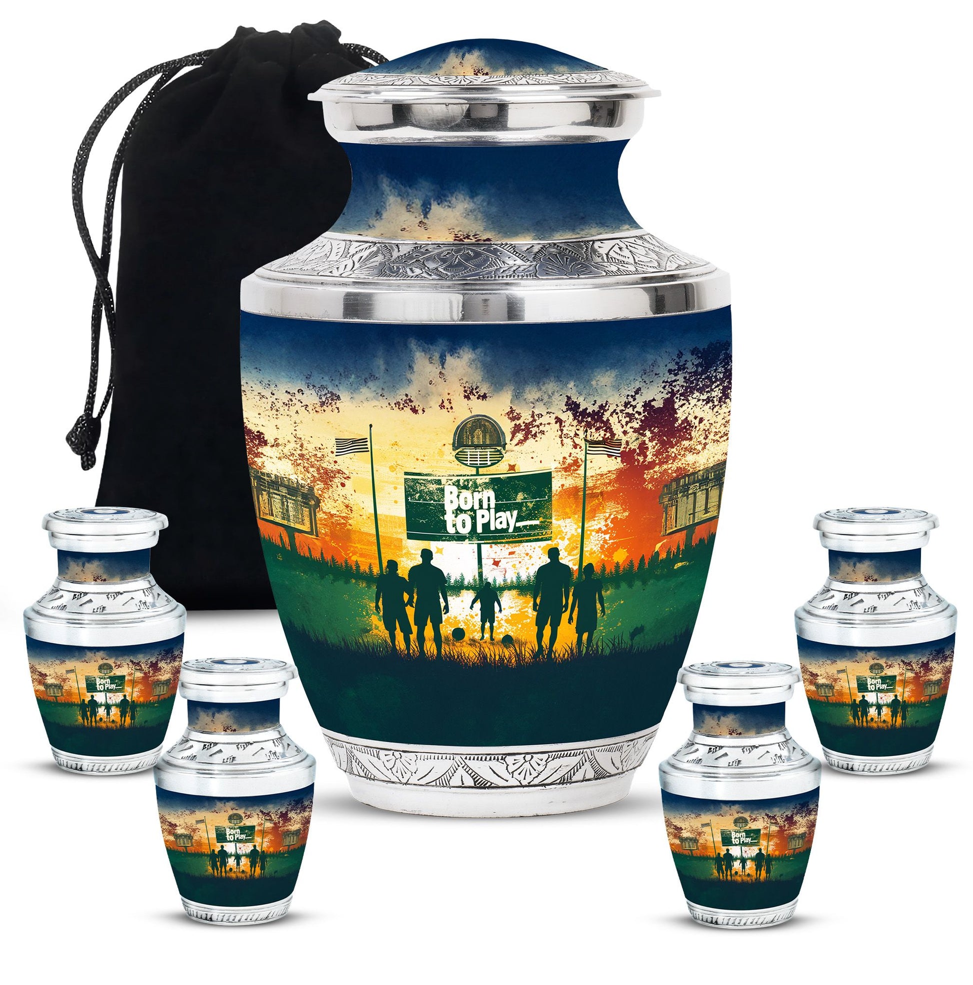 Football Keepsake Funeral, Ashes Cremation Urn For Ashes