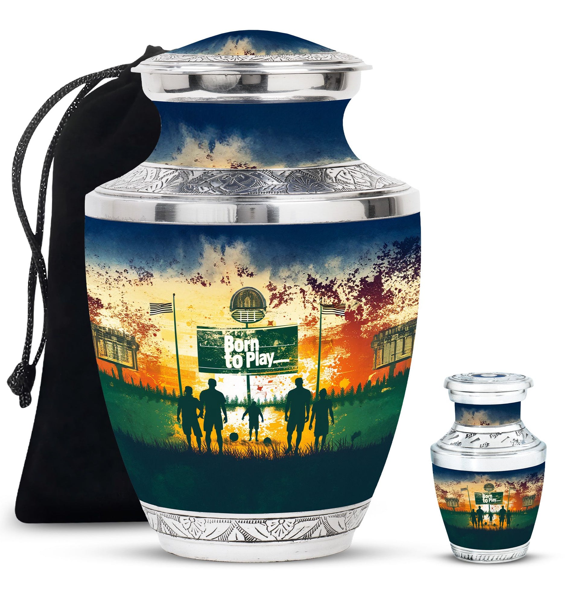 Football Keepsake Funeral, Ashes Cremation Urn For Ashes