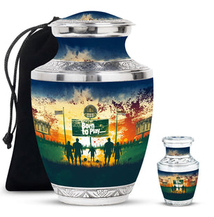Football Keepsake Funeral, Ashes Cremation Urn For Ashes