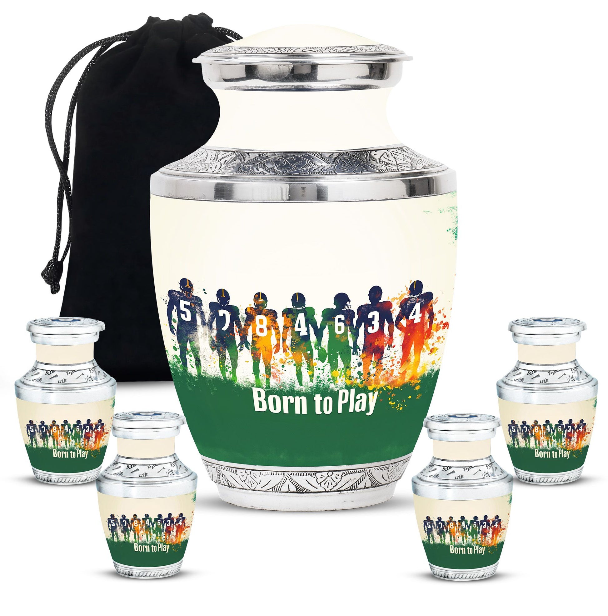 Football Medium Urn Large Funeral, Ashes Urn For Ashes