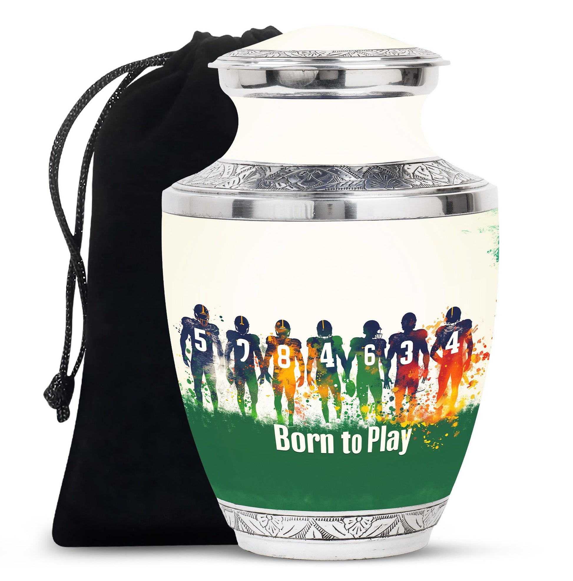 Football Medium Urn Large Funeral, Ashes Urn For Ashes