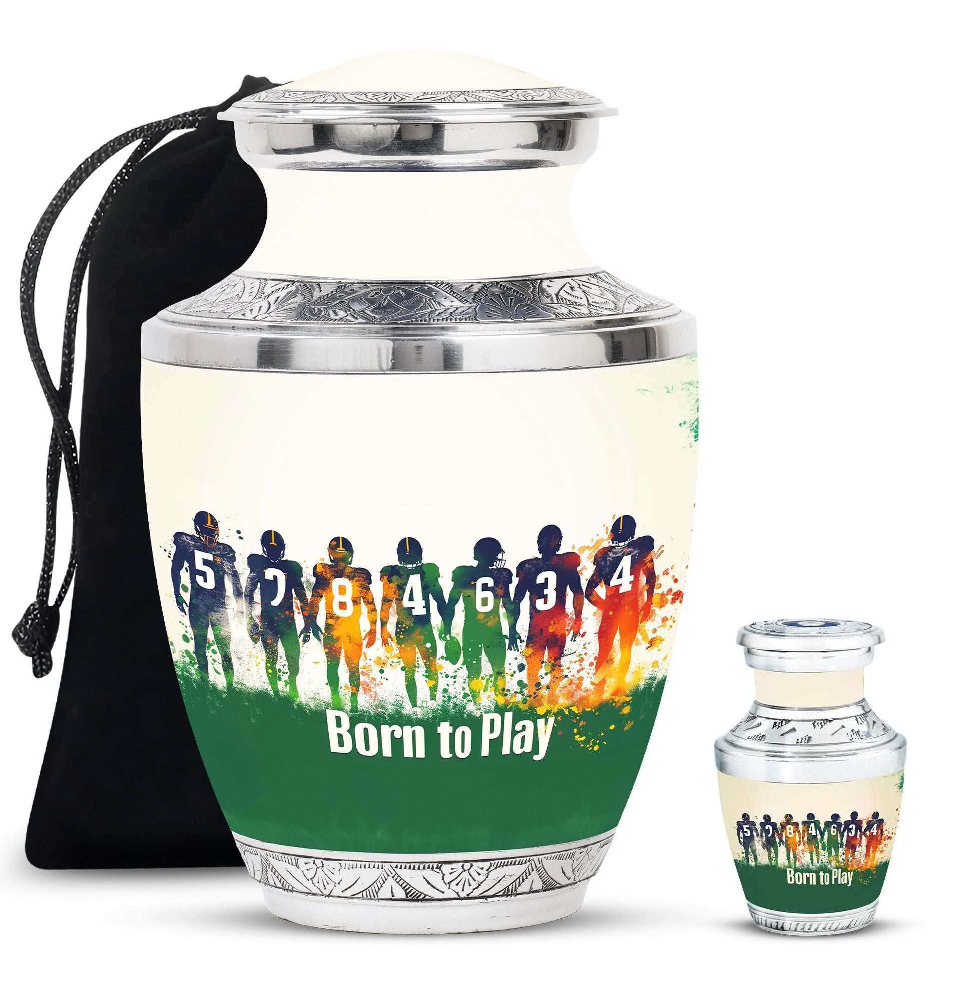 Football Medium Urn Large Funeral, Ashes Urn For Ashes