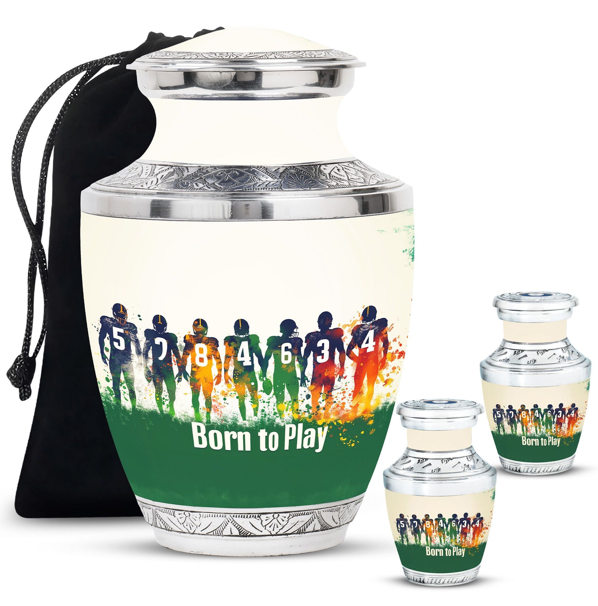 Football Medium Urn Large Funeral, Ashes Urn For Ashes