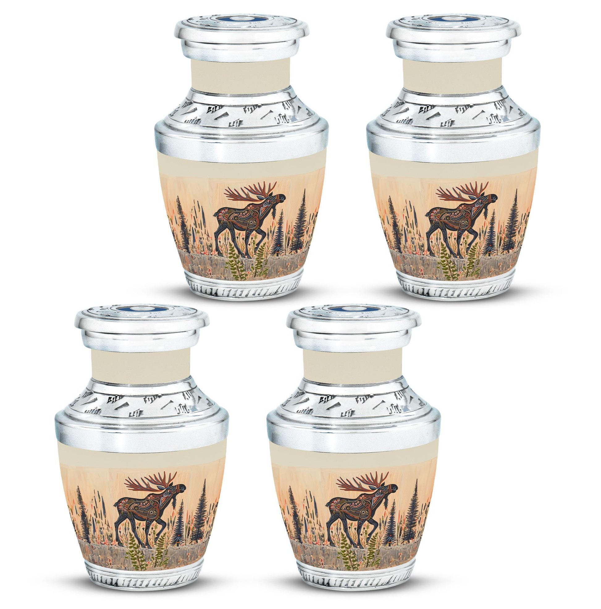Moose Walking Small Urns For Ashes Funeral, Ashes Urn