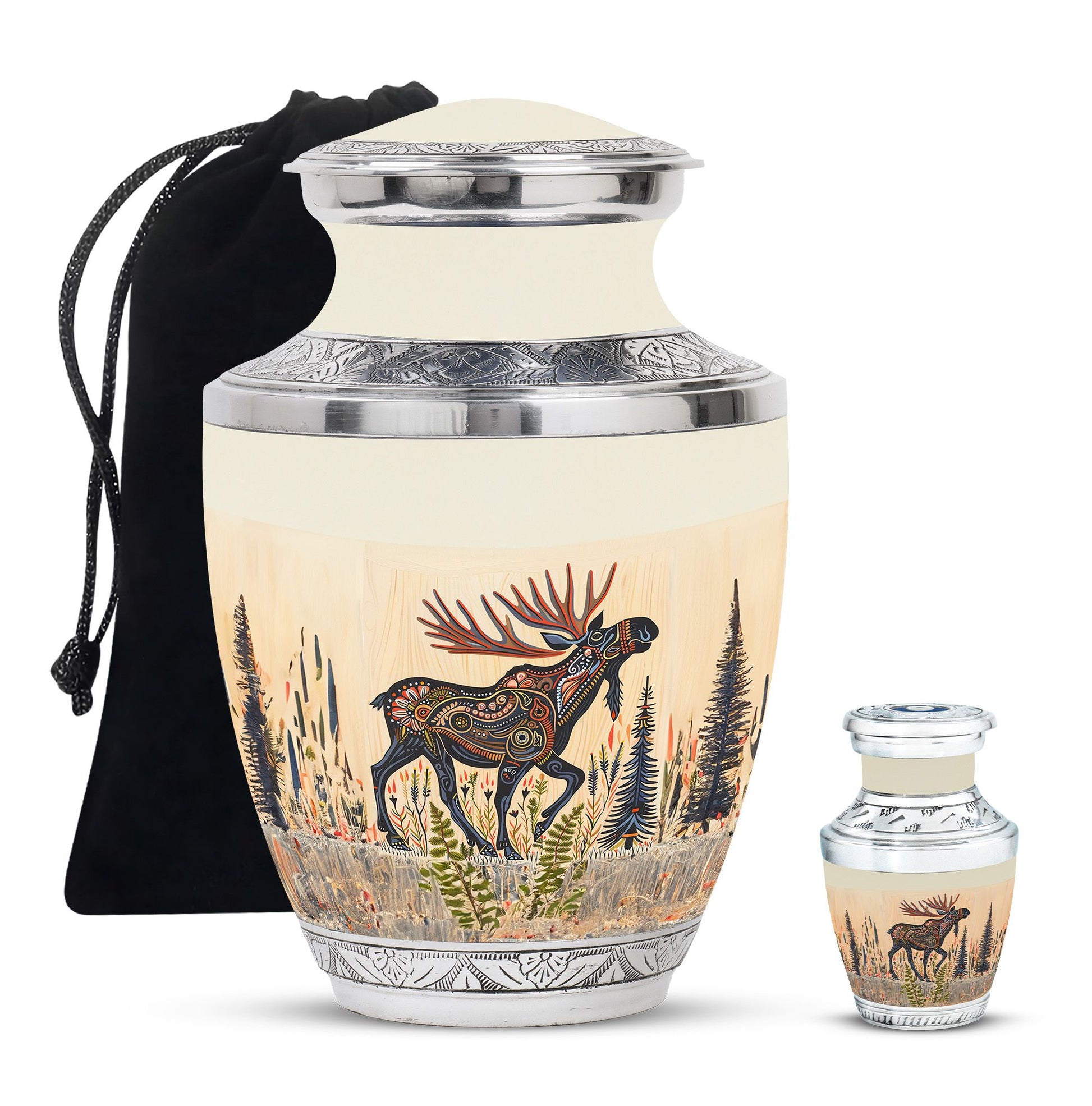 Moose Walking Small Urns For Ashes Funeral, Ashes Urn
