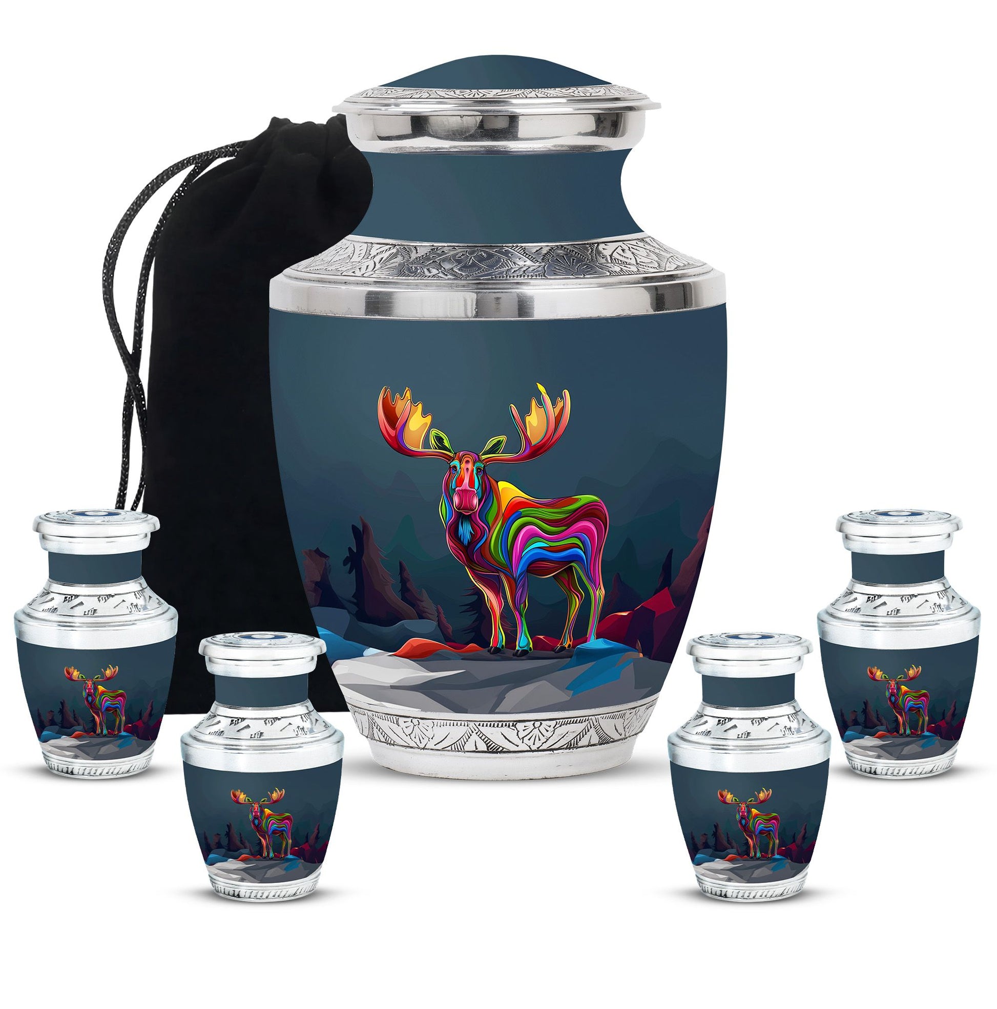 Moose Walking Adult Urn Funeral, Ashes Memorial Urn