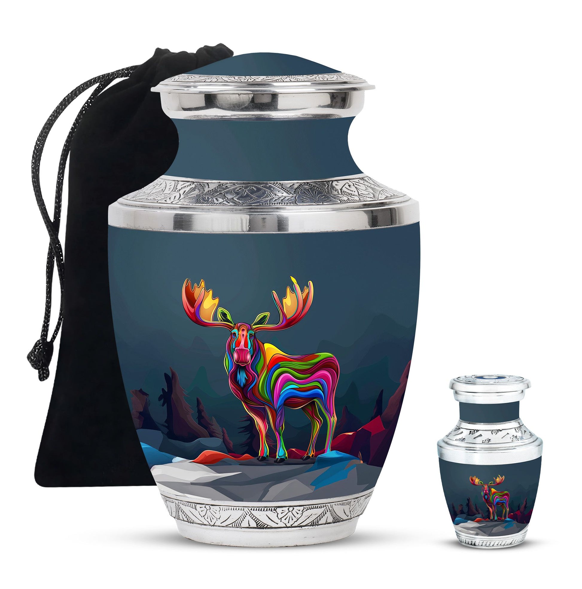 Moose Walking Adult Urn Funeral, Ashes Memorial Urn