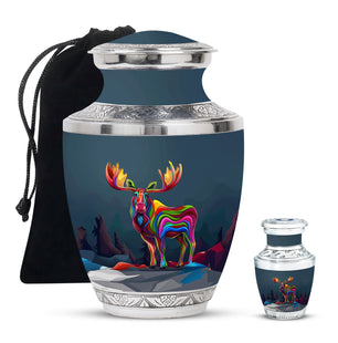 Moose Walking Adult Urn Funeral, Ashes Memorial Urn