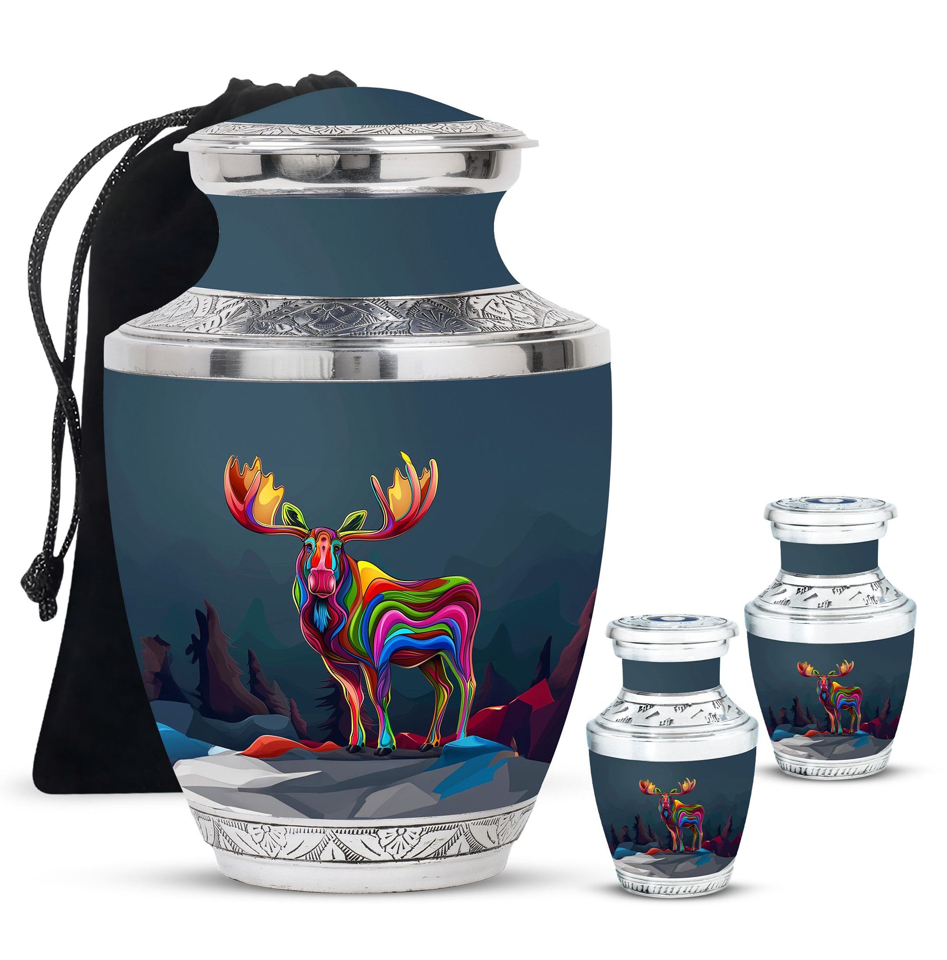 Moose Walking Adult Urn Funeral, Ashes Memorial Urn