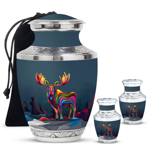 Moose Walking Adult Urn Funeral, Ashes Memorial Urn