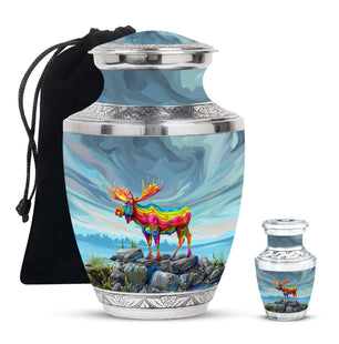 Moose Walking Urns For Adults Large Funeral, Ashes Urn
