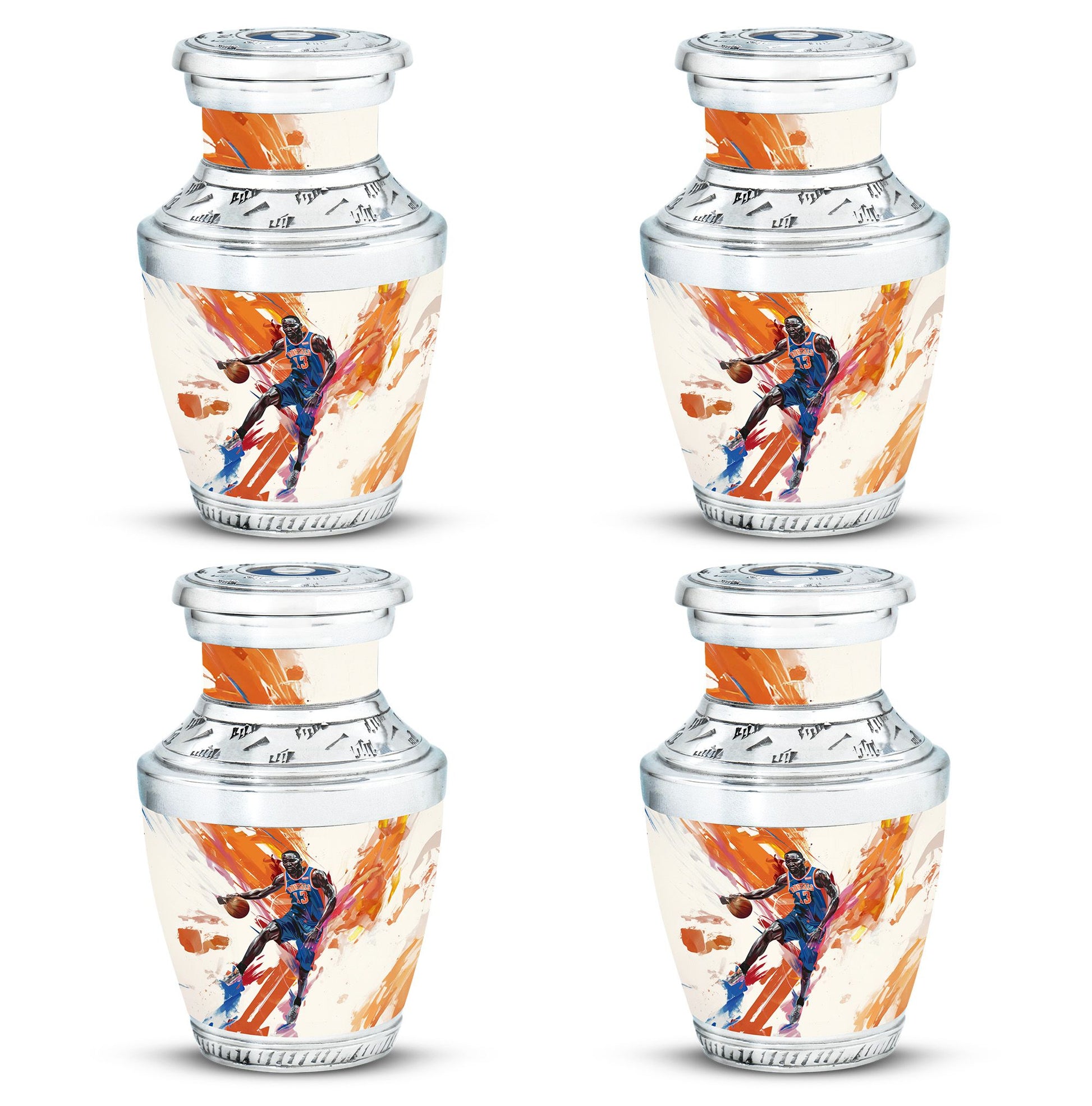 Basketball Metal Urns For Human Ashes Funeral, Ashes Cremation Urn