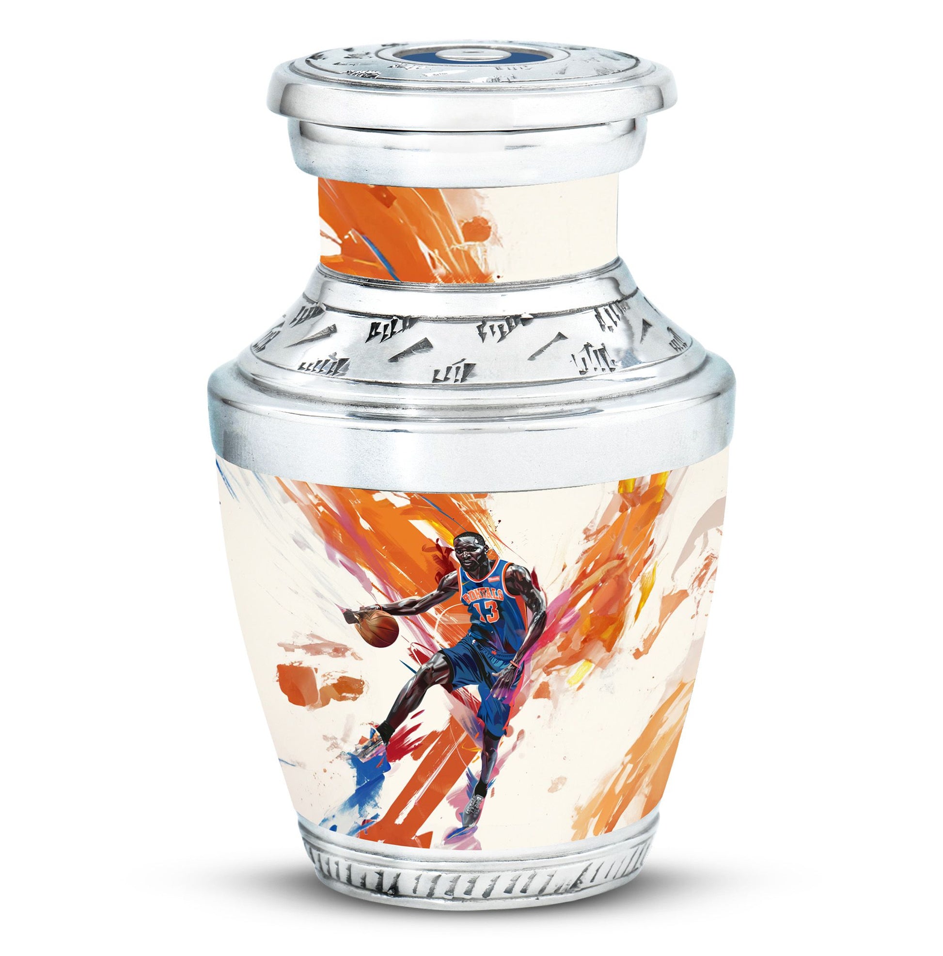 Basketball Metal Urns For Human Ashes Funeral, Ashes Cremation Urn