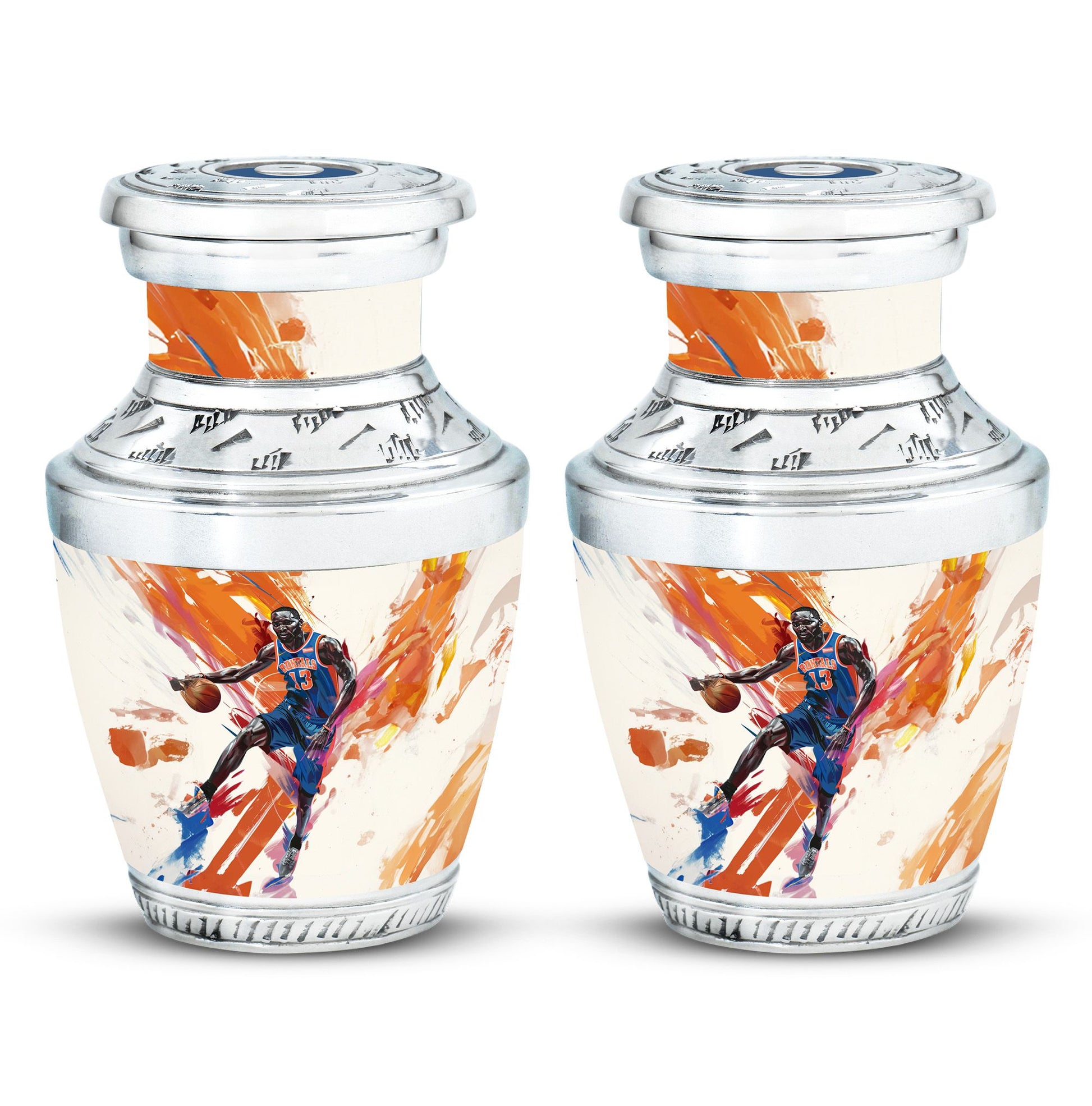 Basketball Metal Urns For Human Ashes Funeral, Ashes Cremation Urn