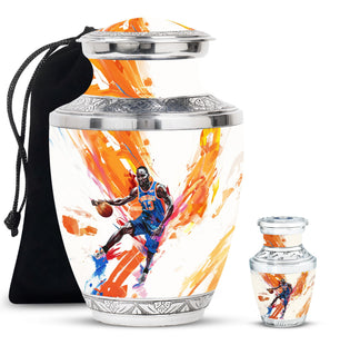 Basketball Metal Urns For Human Ashes Funeral, Ashes Cremation Urn