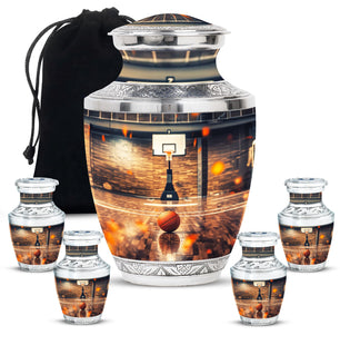 Basketball Burial Urn Teardrop, Heart Cremation Urn