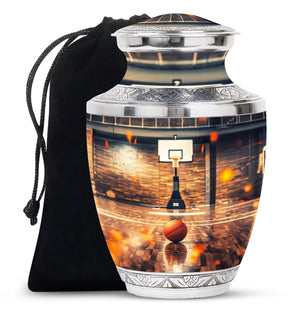 Basketball Burial Urn Teardrop, Heart Cremation Urn