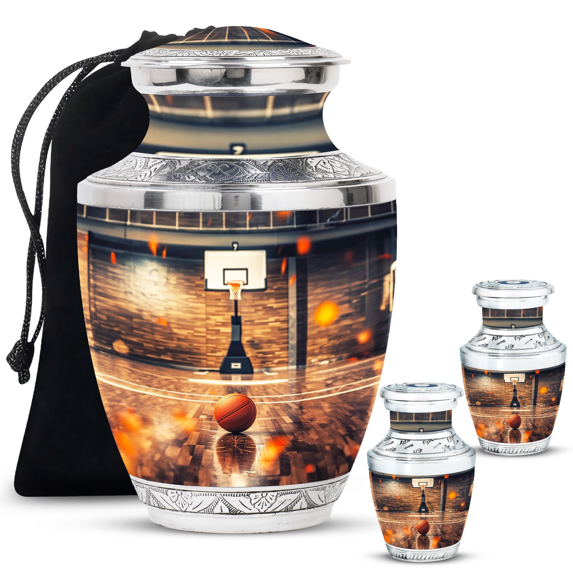 Basketball Burial Urn Teardrop, Heart Cremation Urn