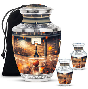 Basketball Burial Urn Teardrop, Heart Cremation Urn