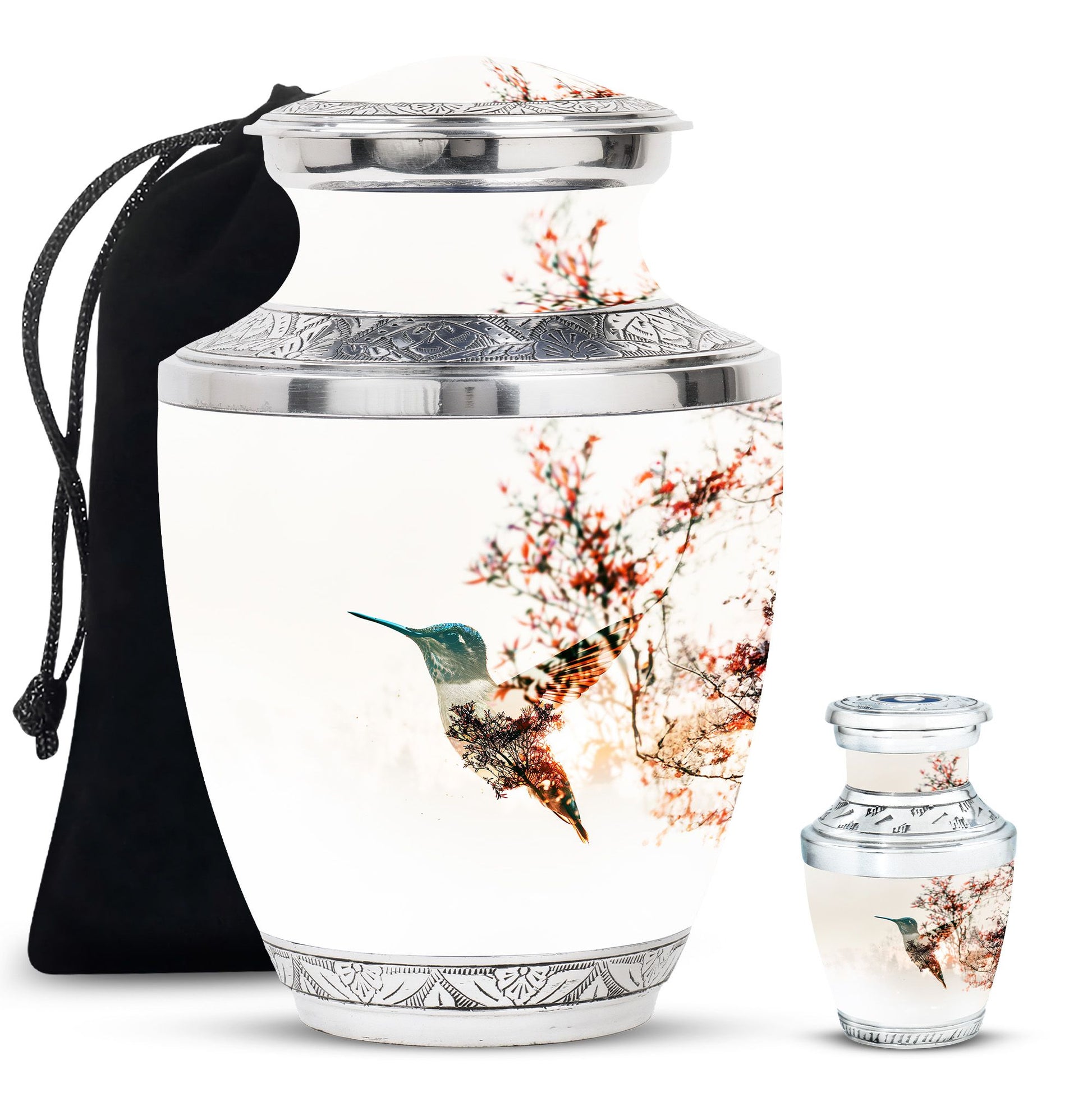 Humming Bird Small Urn For Human Ashes Funeral, Ashes Cremation Urn