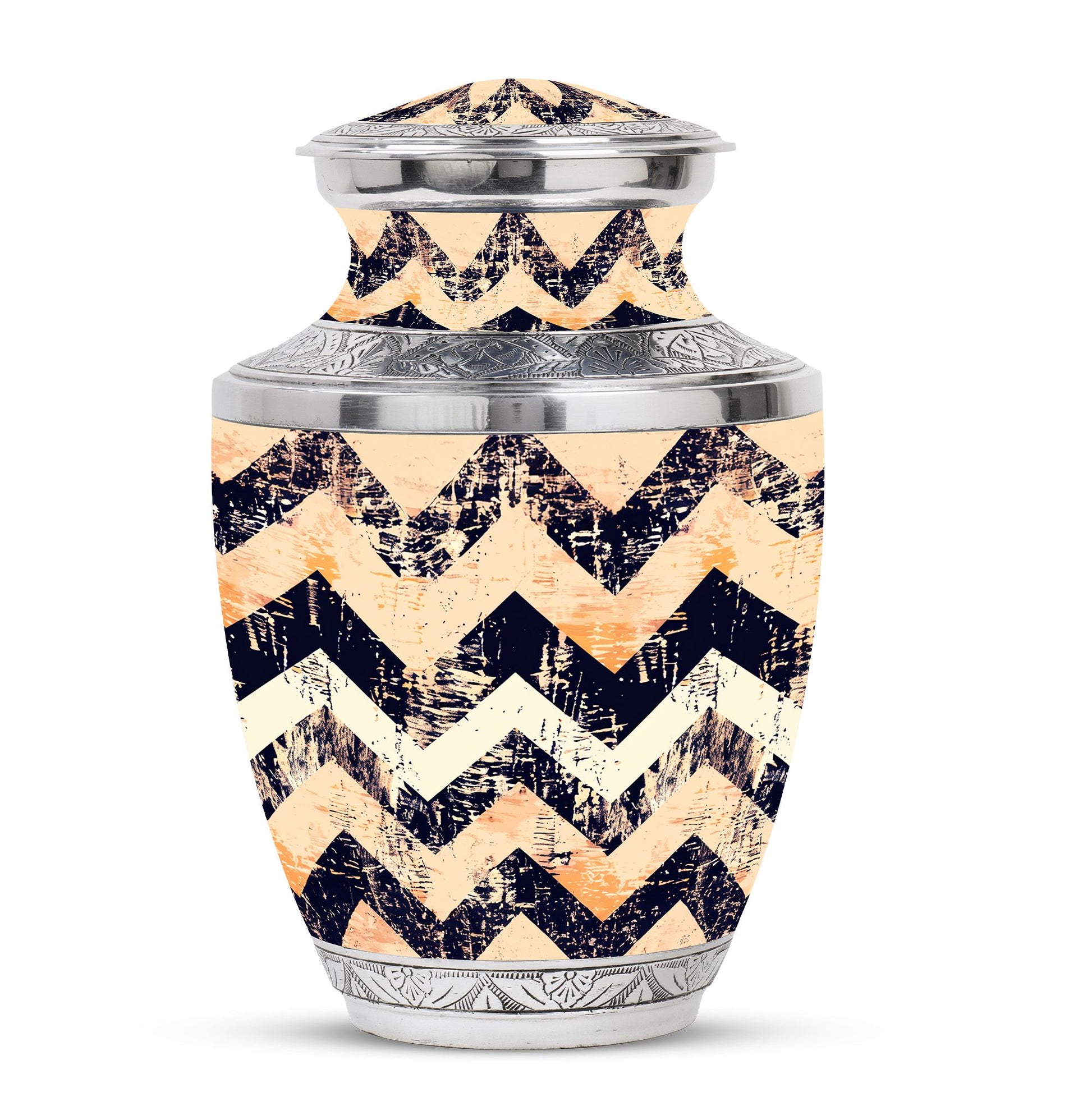 Pattern Adult Male Urn For Ashes Large Teardrop, Heart Urn For Ashes