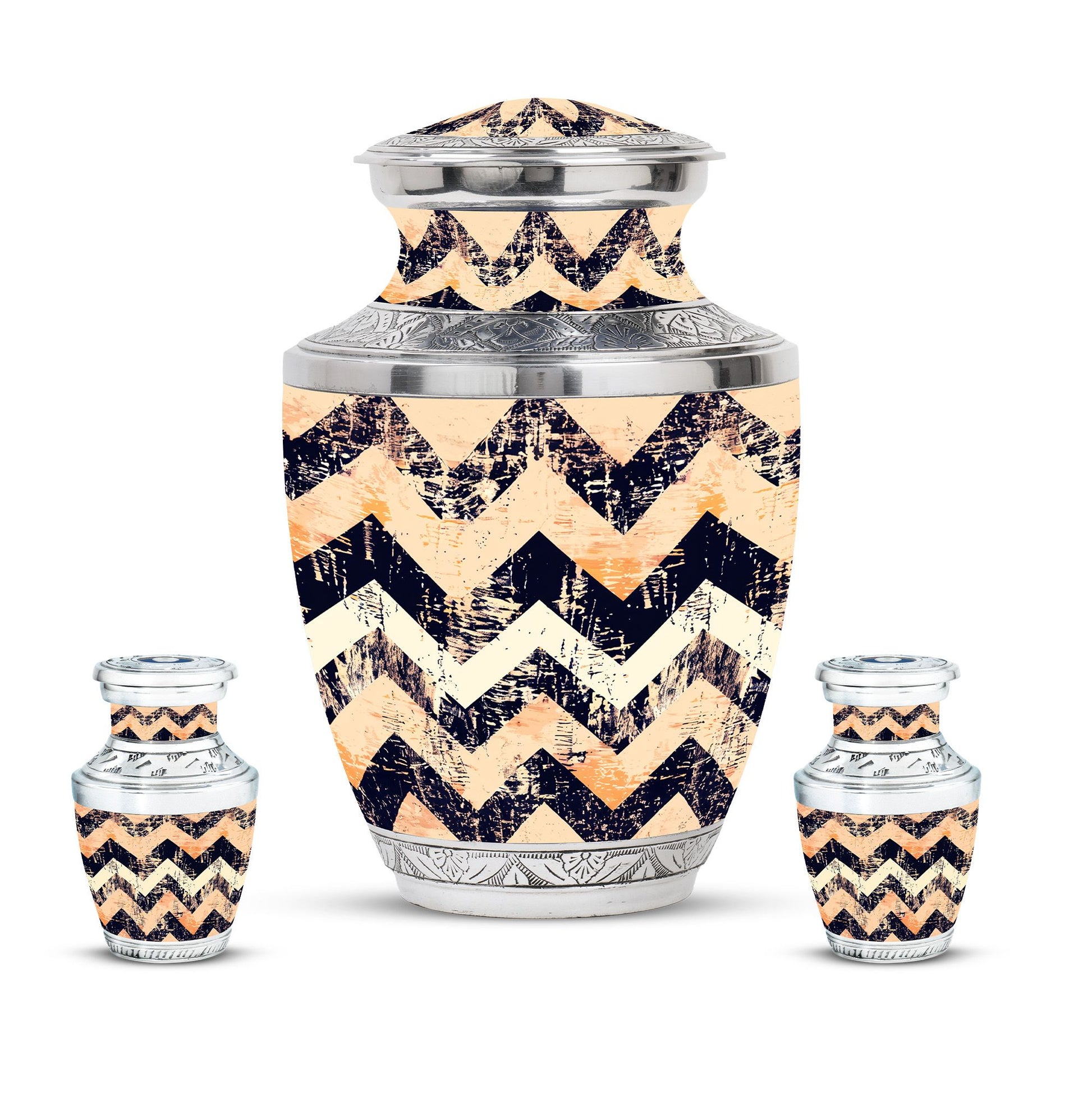 Pattern Adult Male Urn For Ashes Large Teardrop, Heart Urn For Ashes