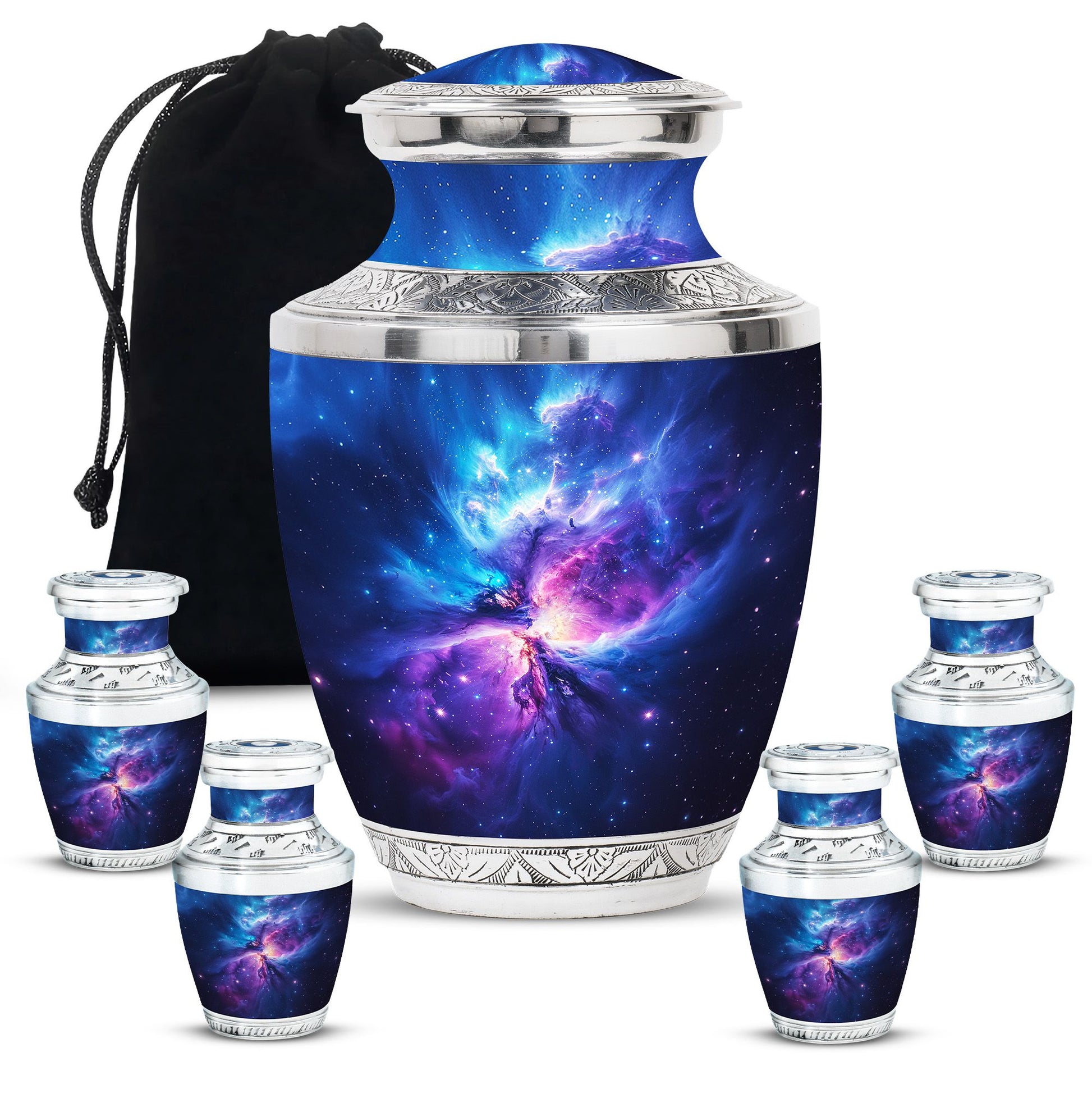 Galaxy Adult Size Urn Teardrop, Heart Cremation Urn For Ashes