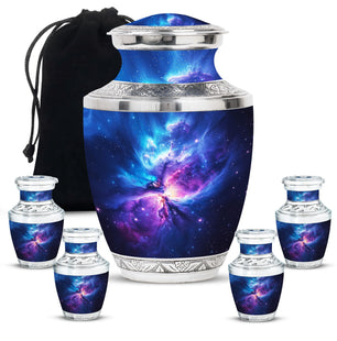 Galaxy Adult Size Urn Teardrop, Heart Cremation Urn For Ashes