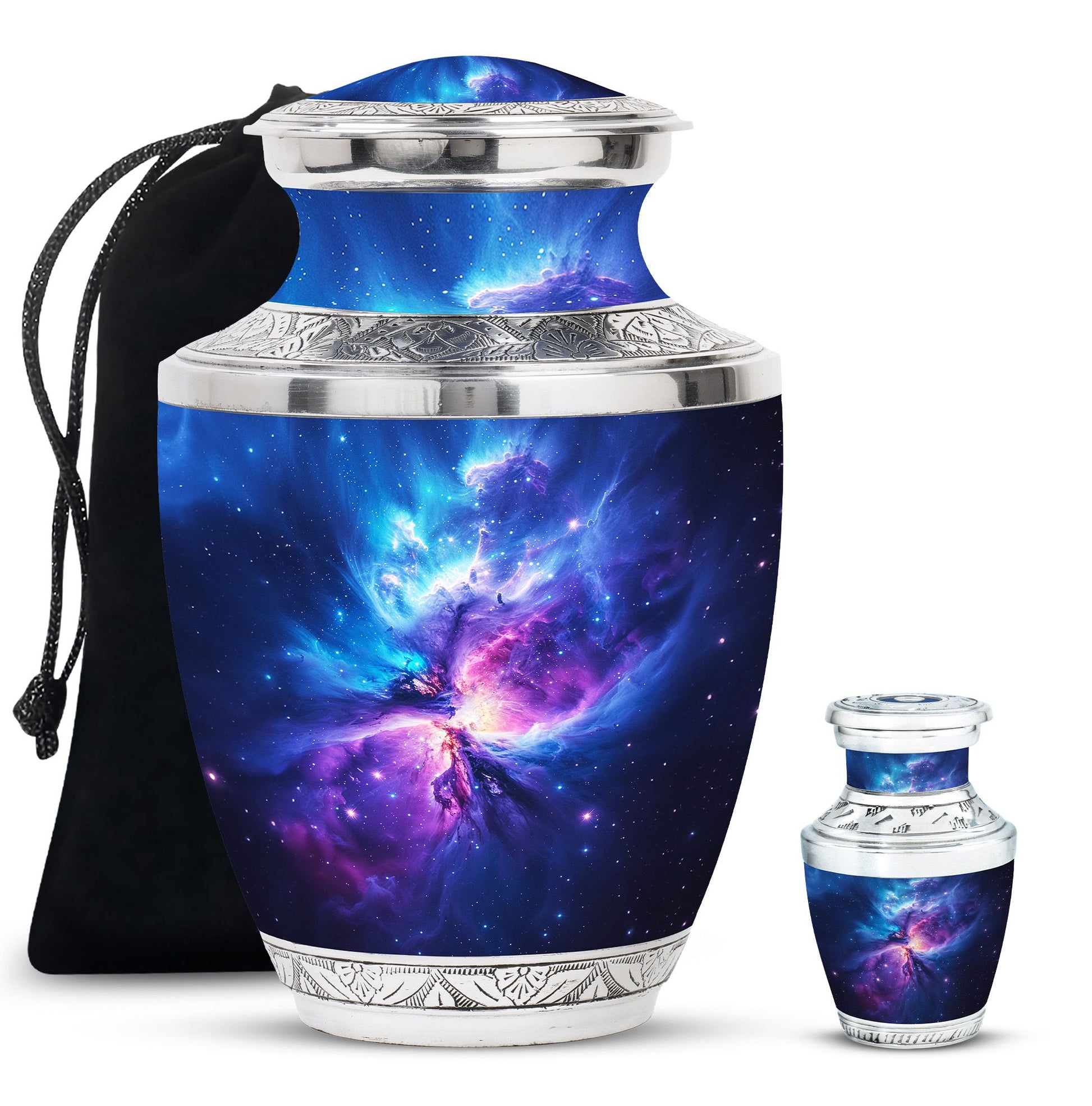 Galaxy Adult Size Urn Teardrop, Heart Cremation Urn For Ashes