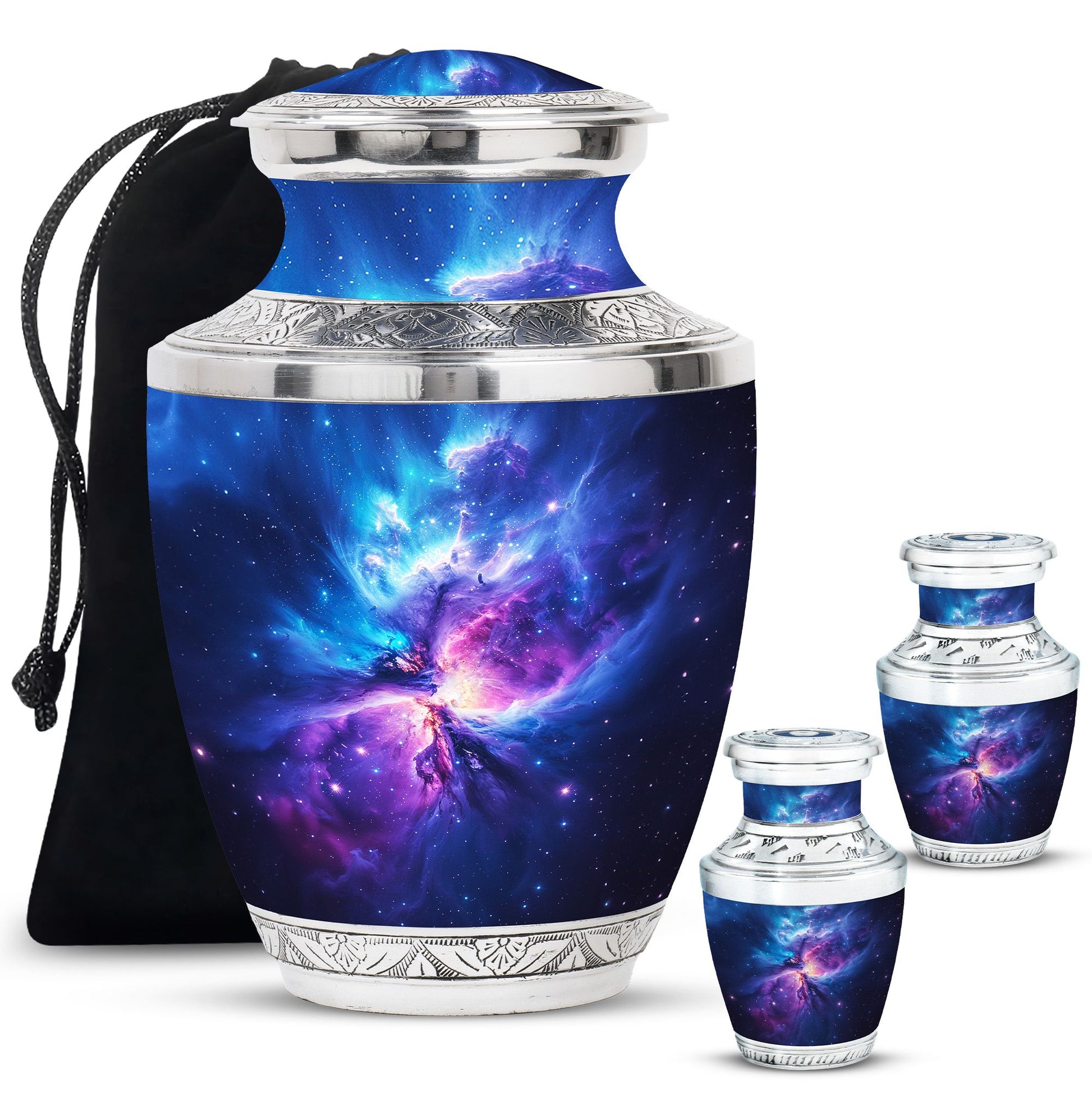 Galaxy Adult Size Urn Teardrop, Heart Cremation Urn For Ashes