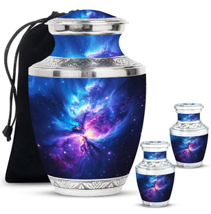 Galaxy Adult Size Urn Teardrop, Heart Cremation Urn For Ashes