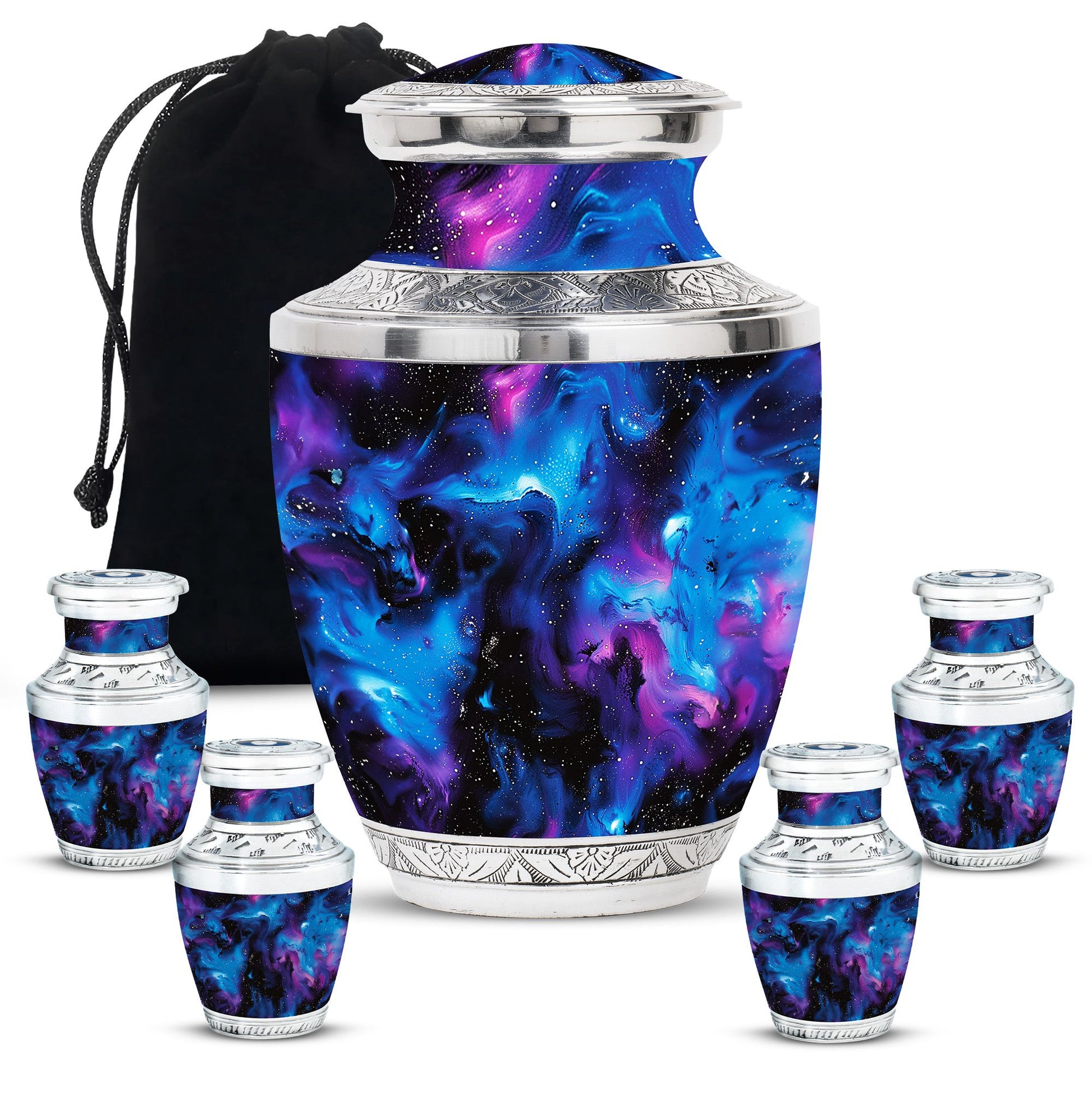 Galaxy Urn For Human Ashes Adult Large Teardrop, Heart Urn For Ashes