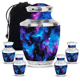 Galaxy Urn For Human Ashes Adult Large Teardrop, Heart Urn For Ashes