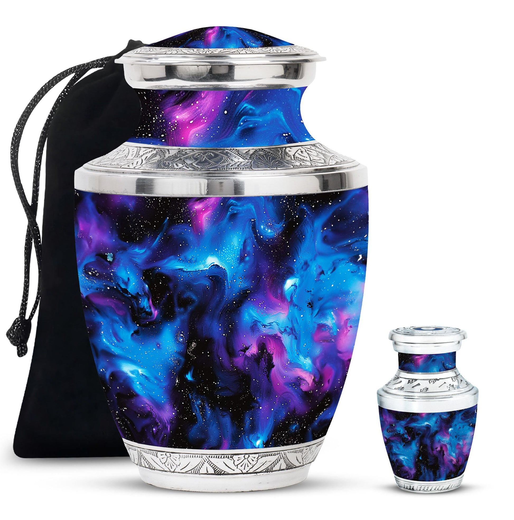 Galaxy Urn For Human Ashes Adult Large Teardrop, Heart Urn For Ashes
