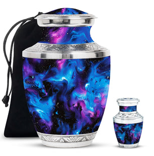 Galaxy Urn For Human Ashes Adult Large Teardrop, Heart Urn For Ashes