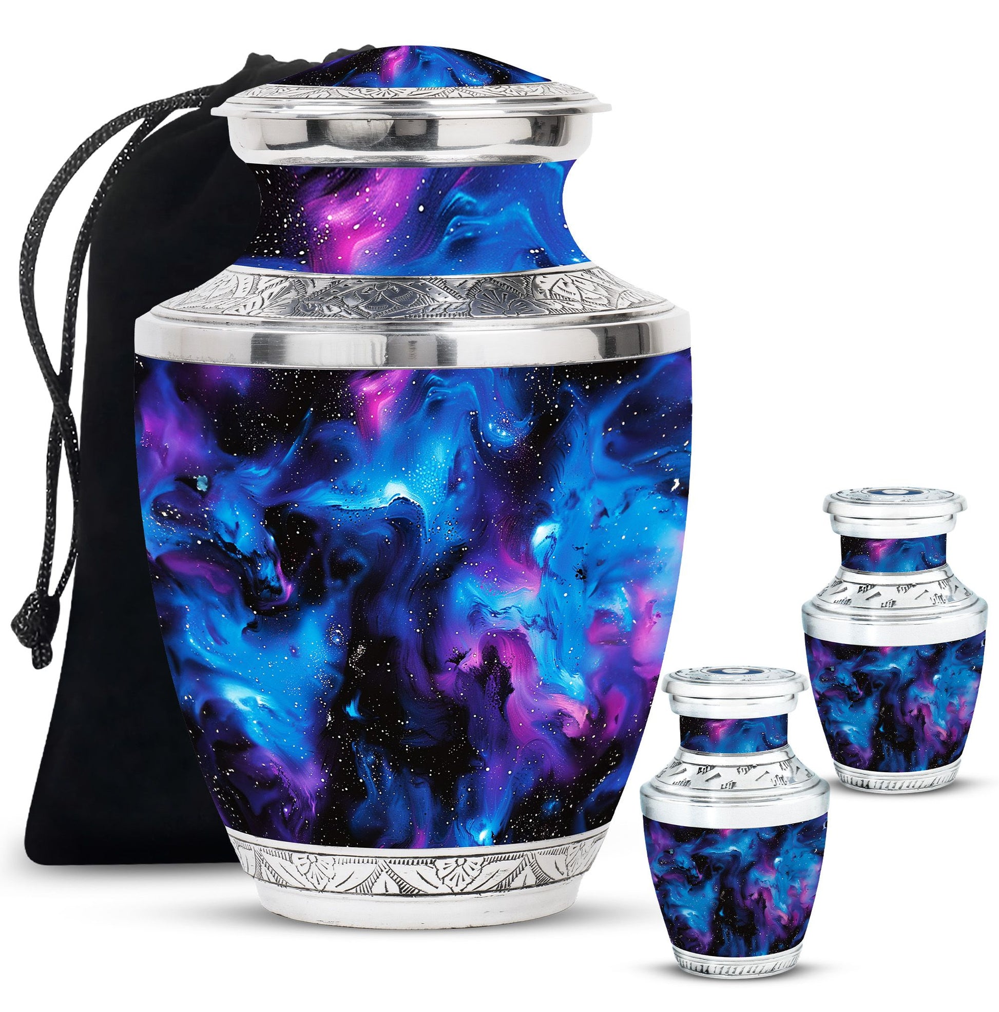 Galaxy Urn For Human Ashes Adult Large Teardrop, Heart Urn For Ashes