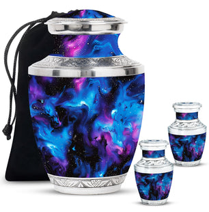 Galaxy Urn For Human Ashes Adult Large Teardrop, Heart Urn For Ashes