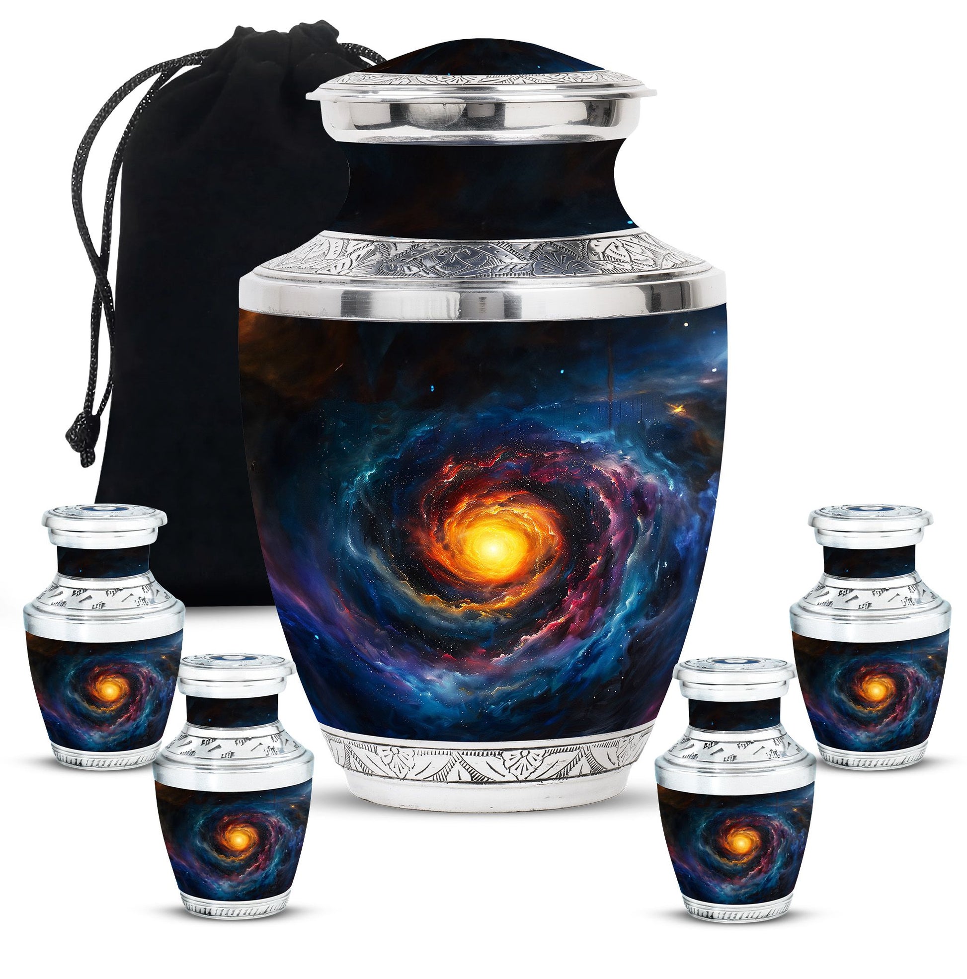 Galaxy Urn For Son Teardrop, Heart Cremation Urn